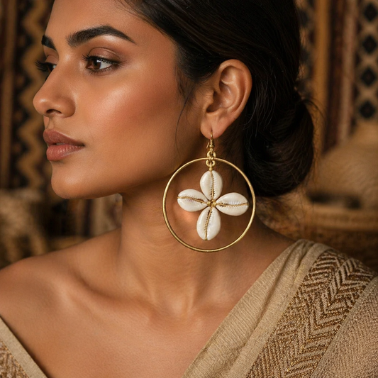 Brass Dawn (Circle) & Dusk (Triangle) Earrings