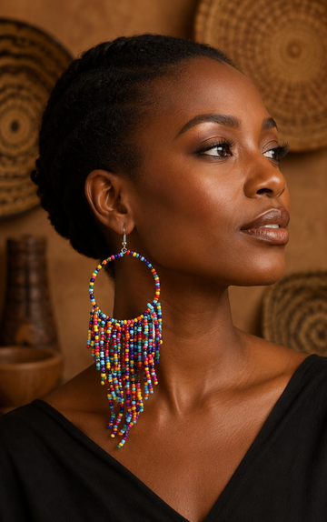 Rhythm in Motion Seed Bead Earrings