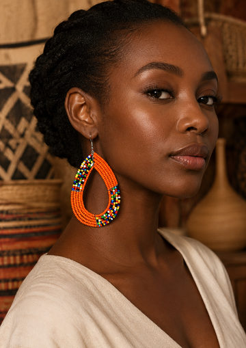 Maasai Mosaic Beaded Earrings