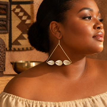 Brass Dawn (Circle) & Dusk (Triangle) Earrings